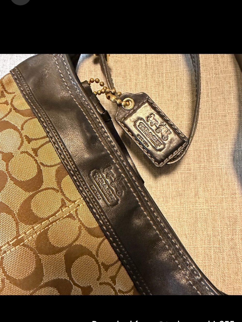 Vintage Y2K Coach Signature Jacquard Hobo Bag
